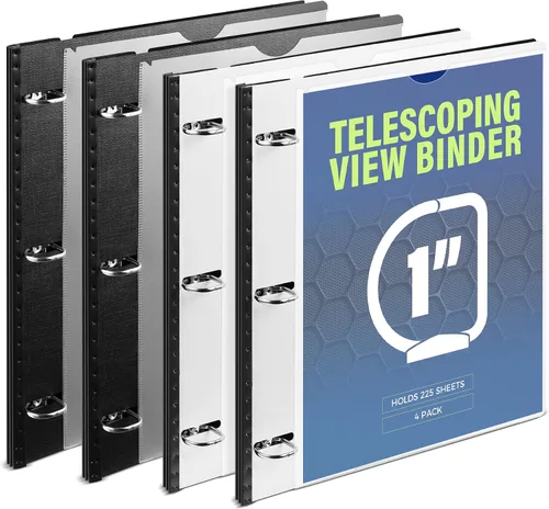 Vista 10 de WOT I Carpeta de 3 Anillos Telescópica (0.75"), Carpeta Flexible Expandible - Diseño Patentado para Fácil Portabilidad, Capacidad para 160 Hojas