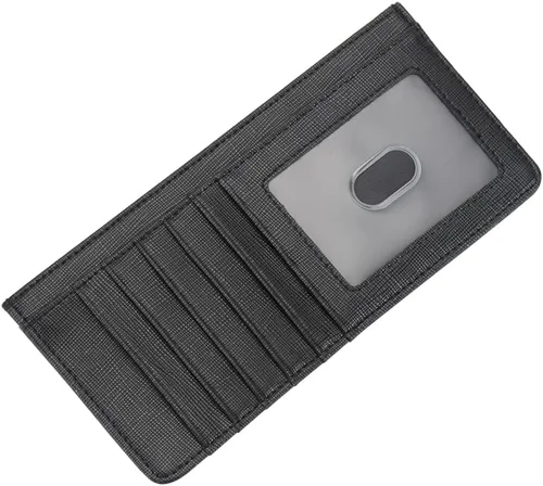 Vista 9 de Cartera para tarjetas de crédito para mujer, delgada y larga, con bolsillo con cremallera para efectivo, monedas, recibos, tarjetas