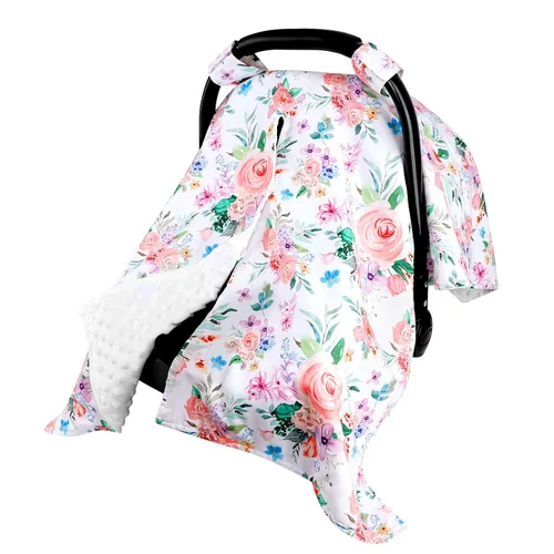 Vista 11 de Peekaboo - Funda para asiento de automóvil para bebé, niñas, niños, mamás, lactancia, manta para bebé, mariposa