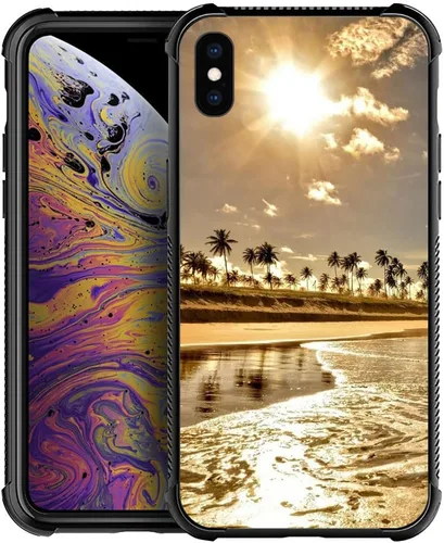 Vista 35 de DJSOK Funda compatible con iPhone 7/8 Plus, diseño con patrón de parachoques trasero, esquinas reforzadas contra arañazos, esquinas reforzadas