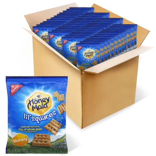 Vista 16 de Honey Maid Graham Crackers, bocadillos a granel para el almuerzo, 200 paquetes de bocadillos de 0.5 onzas