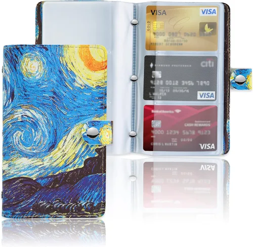 Vista 53 de lizimandu Libro Tarjetero para Tarjetas de Visita, Estuche Libro de Tarjetas de Visita de Cuero PU, Carpeta Organizadora para Tarjetas