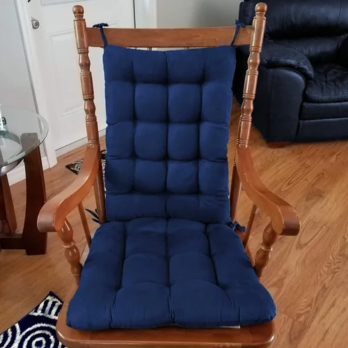 Vista 9 de Barnett Home Decor Cojines de microgamuza para mecedora, relleno de espuma de látex, cojín para el respaldo y el respaldo, gamuza vegana