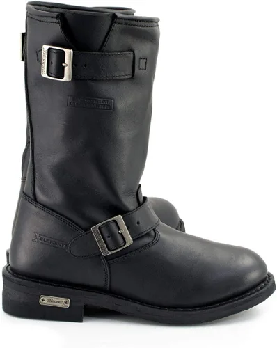 Vista 6 de Xelement 1440 - Botas de cuero para motocicleta de ingeniero negro (ancho y regular ancho)