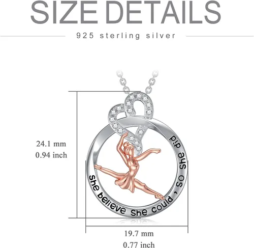 Vista 6 de POTOPYY Collar con colgante de plata de ley, joyería de moda para mujeres, damas y niñas, regalos de cumpleaños