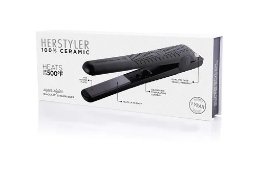 Vista 8 de Herstyler Superstyler - Plancha rizadora grande rosa, juego de varita rizadora y alisadora
