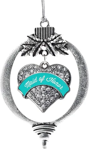 Vista 203 de Inspired Silver - Adorno con dije de hermana gemela - Adornos navideños de plata con circonitas cúbicas