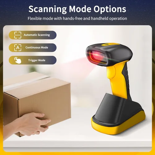 Vista 4 de NetumScan Escáner de código de barras QR Bluetooth industrial, IP67 impermeable y 7M a prueba de caídas, 2600 mAh inalámbrico 1D 2D escáner