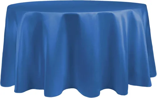 Vista 31 de Ultimate Textile Mantel redondo de satén nupcial de 60 pulgadas, se adapta a mesas de menos de 60 pulgadas de diámetro, berenjena morado berenjena