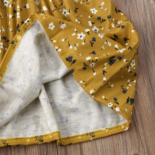 Vista 7 de VISGOGO Conjunto de ropa a juego para bebés y niñas, con diseño floral, para la diadema