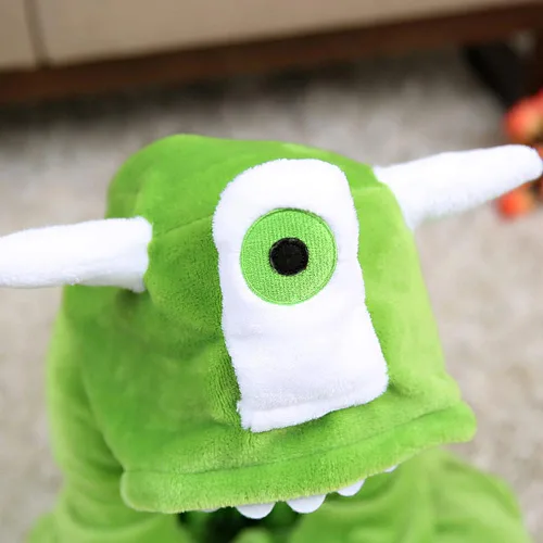 Vista 6 de Plustrong Pijama de una sola pieza para niños, disfraces de Halloween para niños y niñas, enterizo de franela de animales, disfraces de Halloween