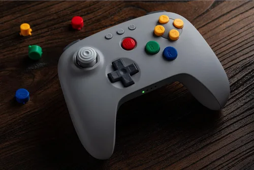 Vista 6 de 8BitDo 64 Bluetooth Controller for Analogue 3D, Switch, Switch 2, Windows, and Android (Grey)