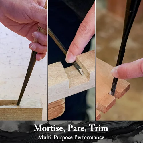 Vista 4 de SUIZAN Cincel japonés de madera 1/8" (3mm) - Herramientas profesionales Oire Nomi para carpintería