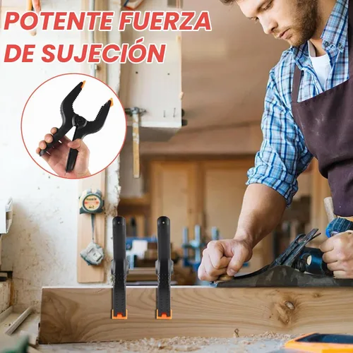 Vista 7 de Paquete de 2 abrazaderas de resorte, clips de plástico de 8.5 pulgadas, clips de fondo pequeños, abrazaderas resistentes, clips de resorte