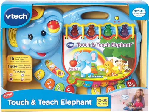 Vista 5 de Libro VTech Touch para aprender y tocar en forma de elefante, Azul