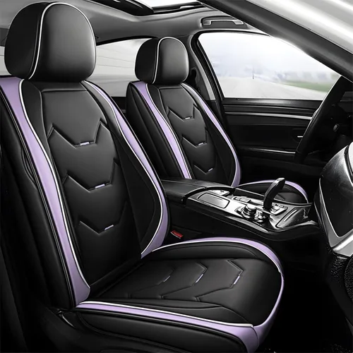 Vista 13 de otoez - Fundas universales de piel para asientos de coche, juego completo de 5 asientos, protector de asiento automotriz de repuesto compatible