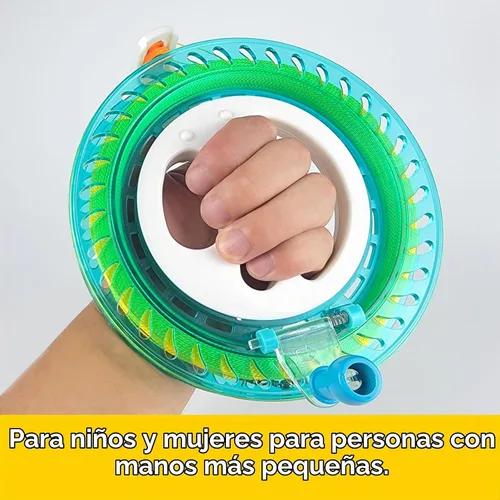 Vista 2 de Simxkai Bobinadora de línea de cometa - Bobina para principiantes con mango de fácil agarre Azul cristal