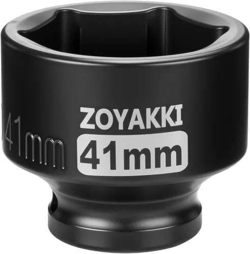 Vista 26 de Juego de llaves de impacto de 6 puntas de 1/2 pulgada - 1-1/2" (SAE), CR-MO, llave de eje de 1/2 pulgada de 6 puntas para fácil remoción de tuercas