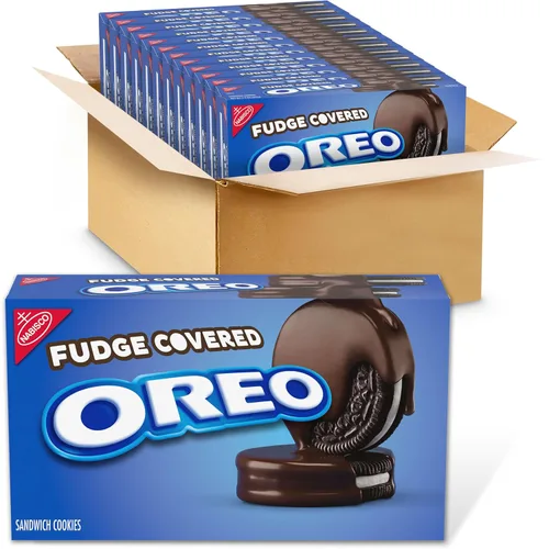 Vista 32 de OREO - Galletas sándwich de chocolate, 60 paquetes de aperitivos (2 galletas por paquete)