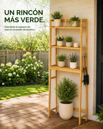 Vista 6 de Almacenamiento sobre el inodoro, estante de almacenamiento de baño de bambú Ntural
