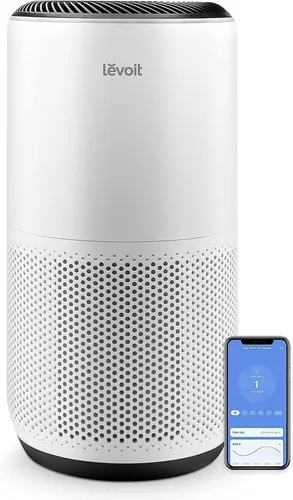 Vista 2 de LEVOIT Purificadores de aire para el hogar, habitación grande de hasta 1980 pies cuadrados en 1 hora con monitor de calidad del aire, blanco