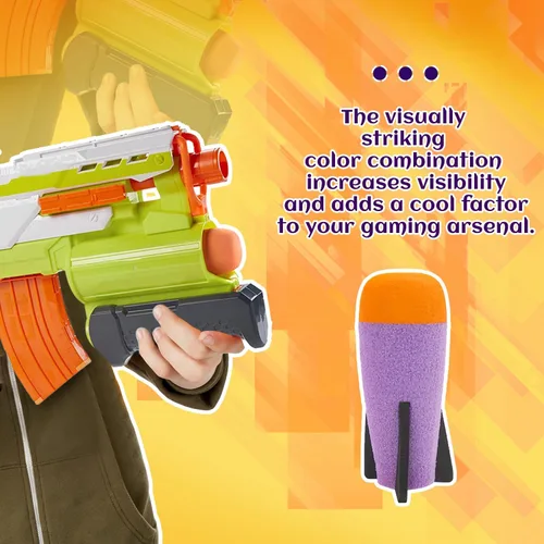 Vista 5 de BOROLA Lanzador de cohetes de espuma relleno de misiles compatible con Nerf N-Strike Elite Series