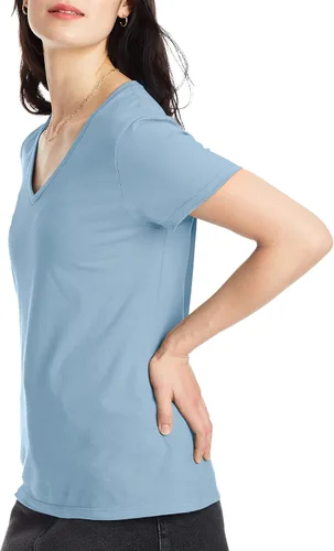 Vista 6 de Hanes Womens Perfect-T Short Sleeve V-Neck T-Shirt (1 or 2 Pack Option)