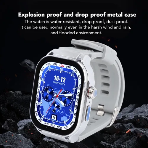 Vista 4 de Reloj inteligente para hombres y mujeres, pantalla HD de 2.06 pulgadas, llamada Bluetooth, recordatorio de llamadas entrantes, múltiples