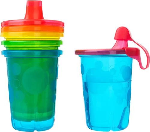 Vista 11 de The First Years Take & Toss - Vasos para sorber a prueba de derrames, paquete de fiesta arcoíris, vasos reutilizables para niños pequeños, tazas