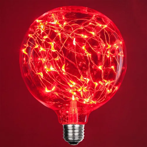 Vista 25 de Wintergreen Lighting LEDimagine - Bombilla de cadena de hadas, colgante de globo LED, bombilla ST64 con base E26 (dorado)
