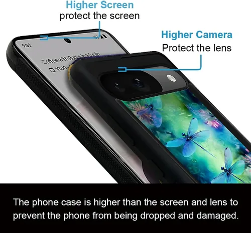 Vista 912 de Compatible con Google Pixel 4A 5G Mobile Case Creative Acrylic Panel trasero Silicona Protección Grip especialmente diseñado para Google Pixel 4A 5G