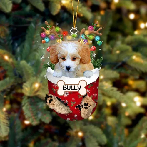 Vista 17 de IZI POD Affenpinscher Adorno de Navidad personalizado para perro, adorno de bolsillo de nieve para perro para árbol de Navidad, adorno acrílico