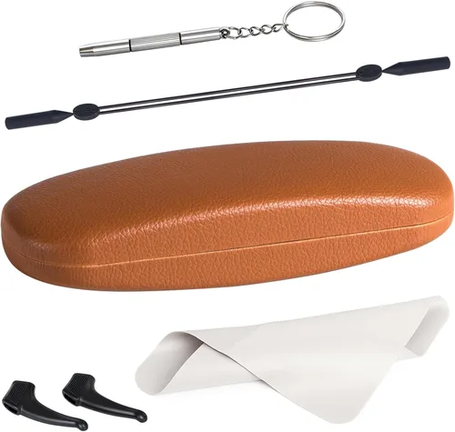 Vista 39 de RayLove Fundas rígidas unisex para gafas, estuche protector para gafas