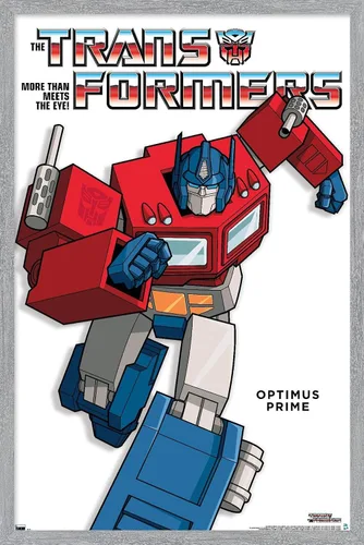 Vista 17 de Hasbro Transformers - Póster de pared Optimus Prime Feature Series, 22.4 pulgadas de largo x 14.7 pulgadas de ancho, versión enmarcada de madera