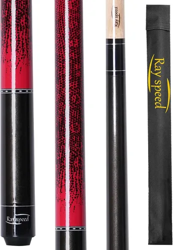 Vista 9 de 58" Pool Cue Low Deflection Billiard Cue 12.5mm Tip FPB-Negro+Azul