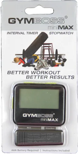 Vista 5 de Gymboss miniMAX Cronómetro y temporizador, color negro y amarillo