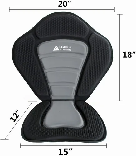 Vista 4 de Asiento para kayak o bote de Leader Accessories de lujo Negro /Gris