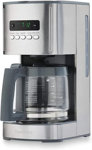 Vista 5 de Jarra de repuesto para cafetera compatible con Kenmore 100.40707310, mango y tapa grises