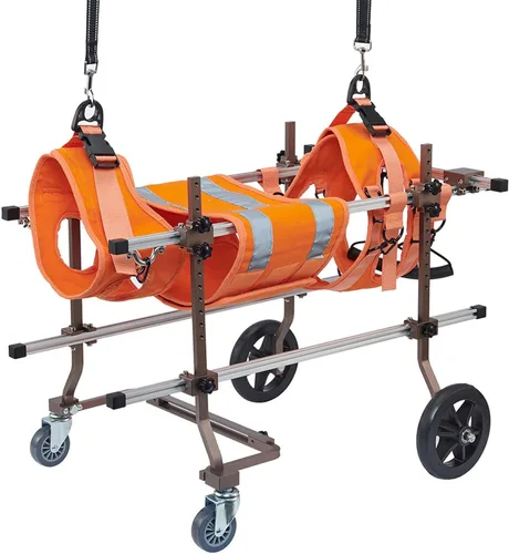 Vista 7 de Silla de ruedas ajustable para perros Silla de ruedas portátil para patas traseras Carrito para perros Ayuda a mascotas pequeñas con patas