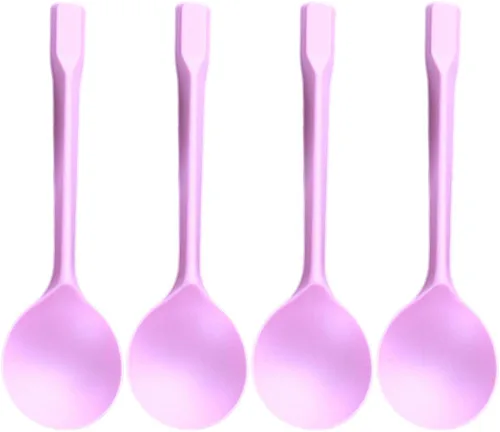 Vista 7 de Cucharas de plástico, cucharas de sopa desechables, cucharas resistentes para fiestas, oficina, restaurantes, eventos, utensilios, 5.5 x 1.57