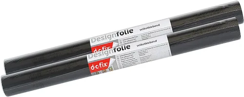 Vista 2 de d-c-fix 346-0002-2PK - Película autoadhesiva decorativa, color negro mate, rollo de 17 x 78 pulgadas, paquete de 2