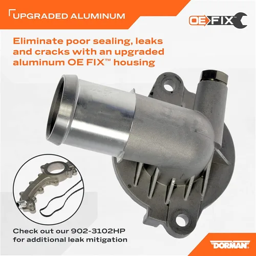 Vista 2 de Dorman 902-3035HP Conjunto de carcasa de termostato patentado con termostato compatible con modelos seleccionados Chrysler/Dodge (OE FIX)
