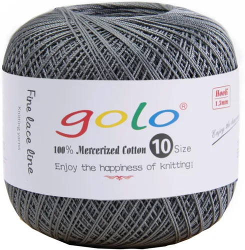 Vista 7 de Golo - 3 bolas de hilo de ganchillo tamaño 10, hilo de crochet para tejer a mano 102