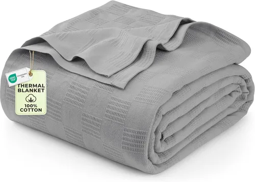 Vista 33 de Utopia Bedding - Manta térmica 100% algodón, color negro, tamaño Queen, 90 x 90 pulgadas Manta ligera y transpirable para primavera y verano