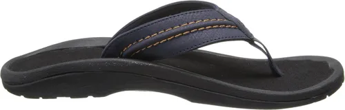 Vista 3 de Sandalias Olukai Hokua de surf para hombre, Negro, 7