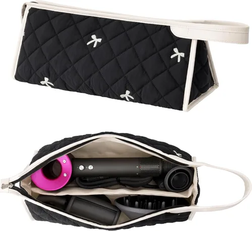 Vista 11 de Bolsa de viaje acolchada para herramientas para el cabello Dyson Floral rosa