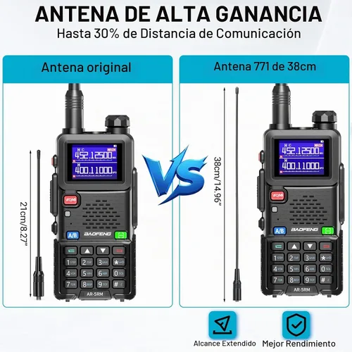 Vista 4 de Baofeng Radio radioaficionado de mano AR-5RM 10W UV-5R Actualización NOAA 2