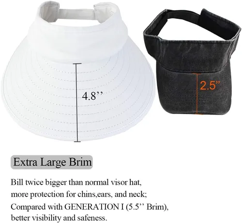 Vista 3 de 2 sombreros de ala ancha para mujer, con protección UV, para golf, playa, diseño de Corea