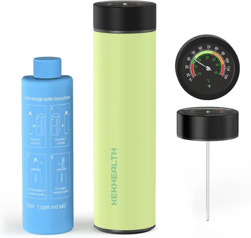 Vista 22 de Slim 16H Estuche de viaje para enfriador de insulina con etiqueta médica de viaje QR, bolsa de viaje para medicamentos portátil con enfriador