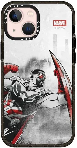 Vista 40 de CASETiFY Funda para iPhone Air, compatible con MagSafe Marvel VS CoLab Protección contra caídas de grado militar 4x de 8.2 pies Funda Capitán